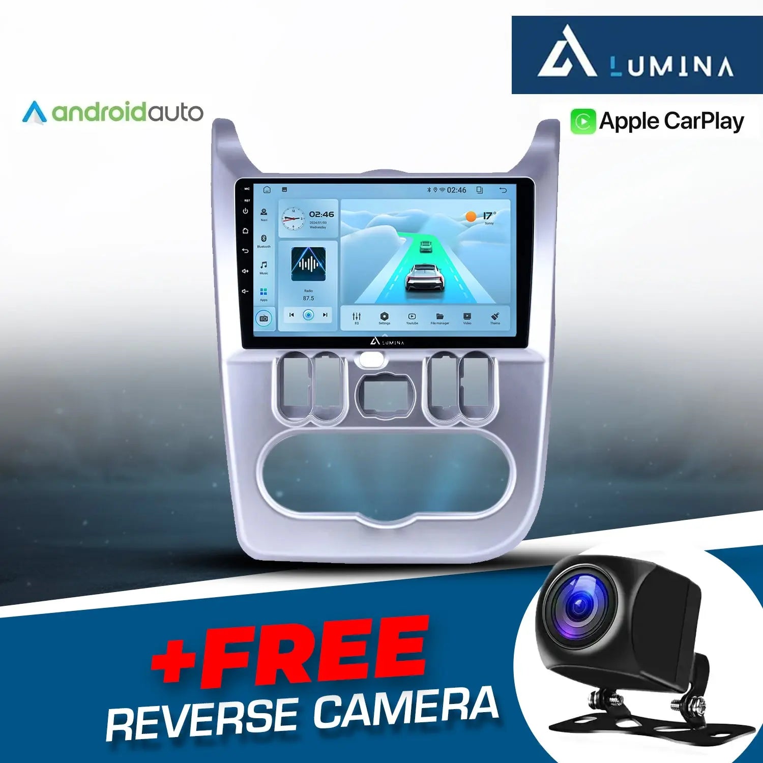 GUNMANSA Nissan NP200 (09-On)  - 9 Inch Lumina Android Entertainment & GPS System +FREE Reverse Camera
