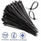 GUNMANSA Noble 2.5 x 200mm Pack of 100 Black Nylon Cable Ties