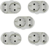 GUNMANSA Noble 2 Pin European And Round Schuko Adaptor 5 Pack