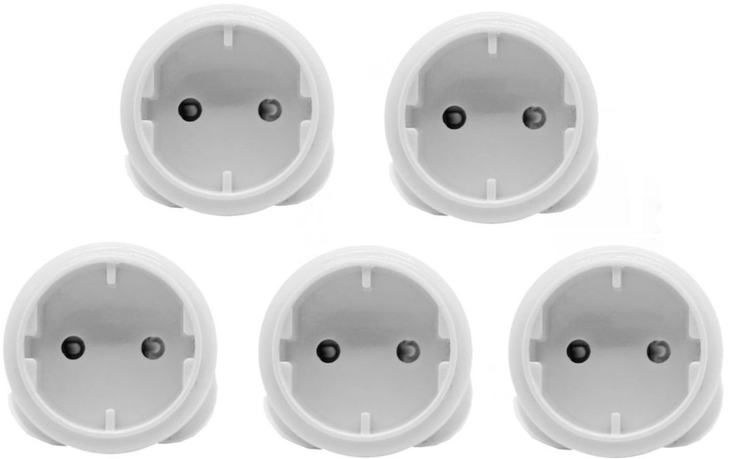 GUNMANSA Noble 2 Pin Round Schuko Adaptor 5 Pack