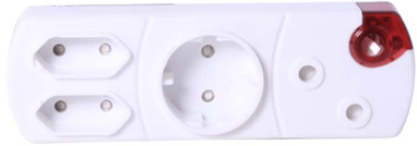 GUNMANSA Noble 4 Way Multiplug with Schuko Adaptor LED Power Indicator