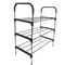 GUNMANSA Nordic Black Wind Cross 3 Tier 12 Shoe Steel Rack