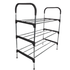 GUNMANSA Nordic Black Wind Cross 3 Tier 12 Shoe Steel Rack