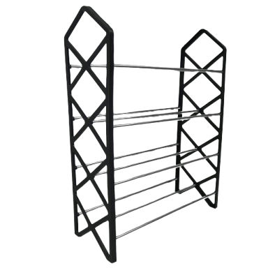 GUNMANSA Nordic Wind Cross 4 Tier 12 Shoe Rack