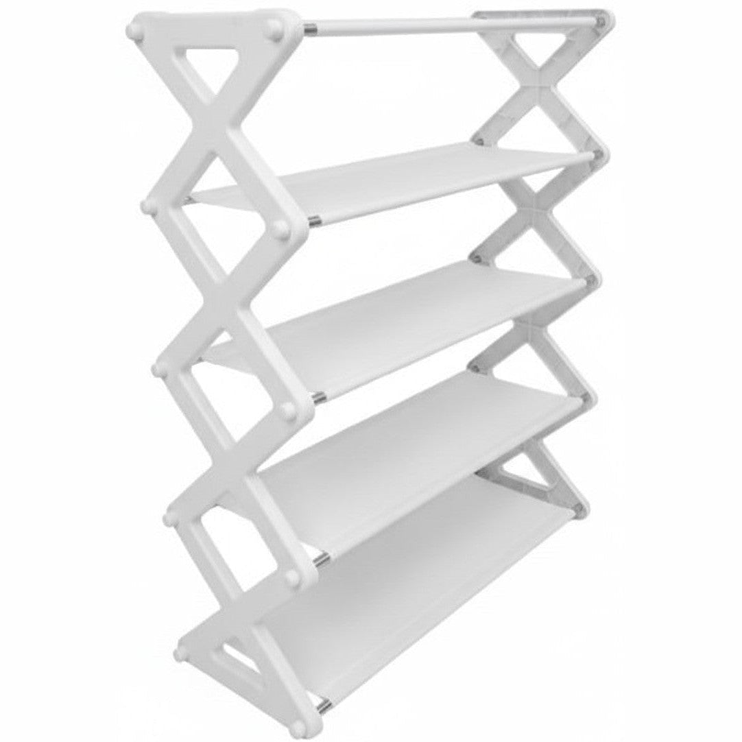 GUNMANSA Nordic Wind Cross 5 Tier 15 Shoe Rack White