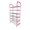 GUNMANSA Nordic Wind Pink 6 Tier 18 Shoe Steel Rack
