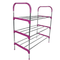 GUNMANSA Nordic Wind Pink Cross 3 Tier 12 Shoe Steel Rack