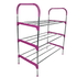 GUNMANSA Nordic Wind Pink Cross 3 Tier 12 Shoe Steel Rack
