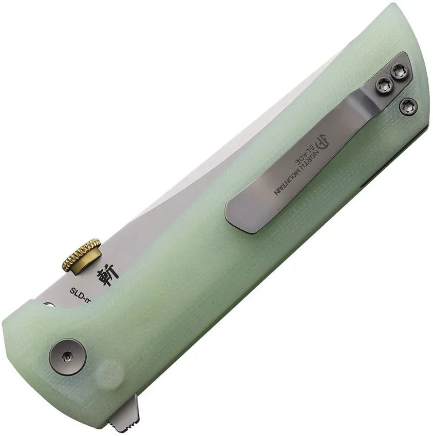 GUNMANSA North Mountain Blade Chop 2 Button Lock Jade 2406JD