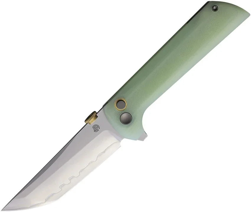 GUNMANSA North Mountain Blade Chop 2 Button Lock Jade 2406JD