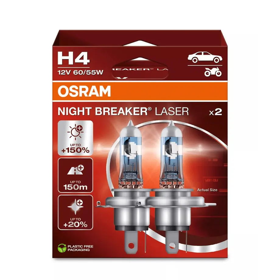 GUNMANSA Osram Night Breaker Laser H4 Bulb Set
