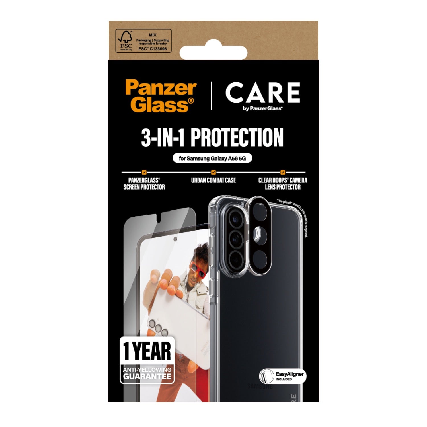 GUNMANSA PanzerGlass 3-In-1 Protection Bundle - Samsung Galaxy A56