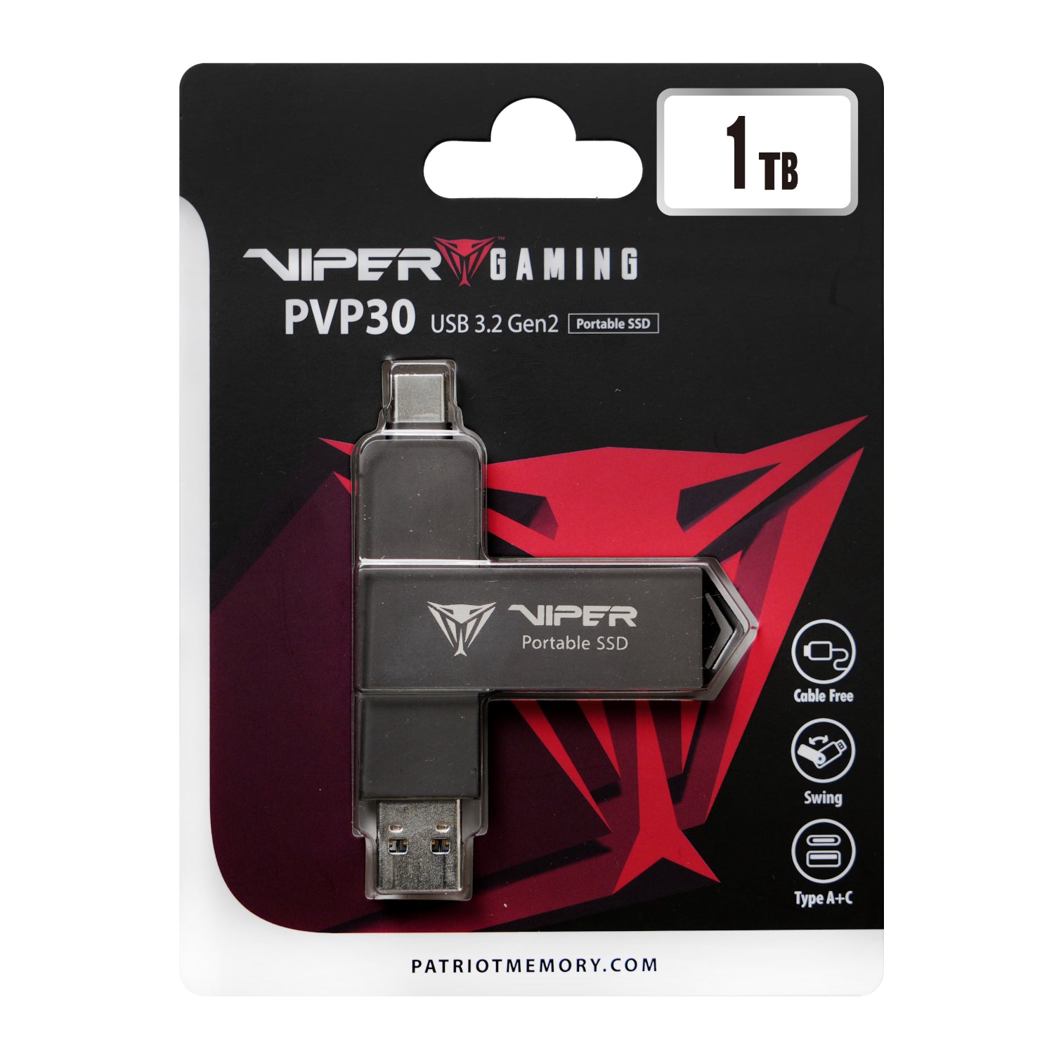 GUNMANSA Patriot PVP30 1TB Duo Compact External Portable SSD