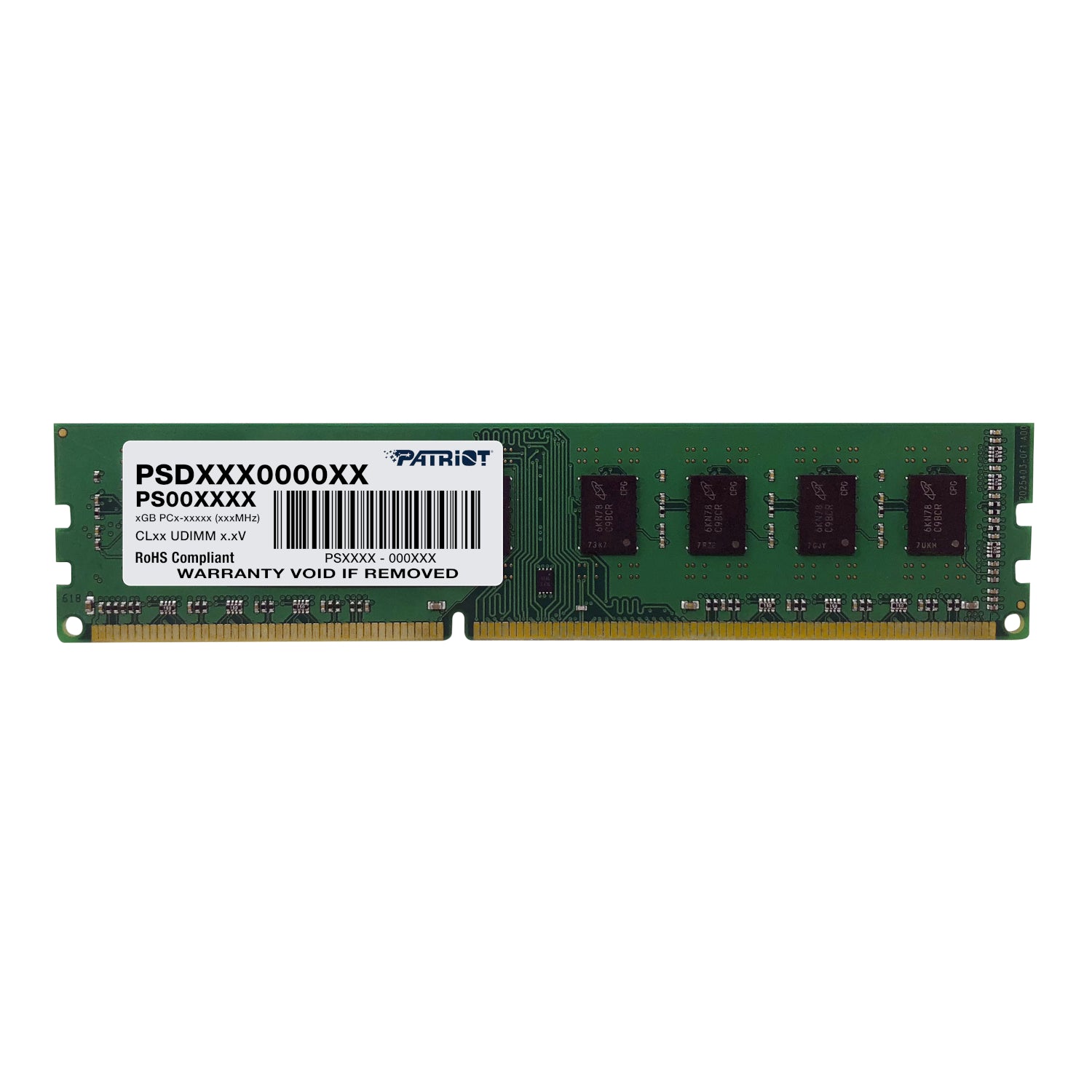 GUNMANSA Patriot Signature Line 4GB 1600MHz DDR3 Single Rank Desktop Memory