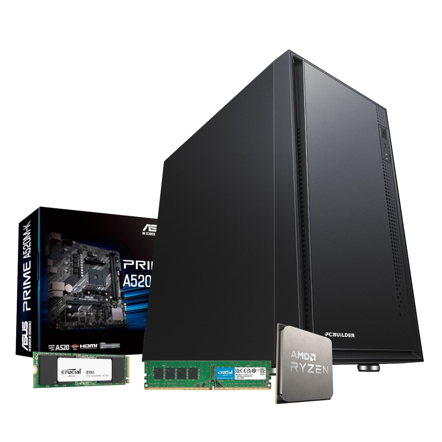 GUNMANSA PCBuilder AMD Ryzen 5 3400G HOME MASTER Windows 11 Desktop PC