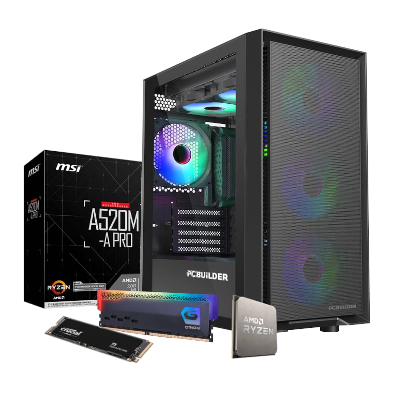 GUNMANSA PCBuilder AMD Ryzen 5 5600G DEFENDER Windows 11 Gaming PC