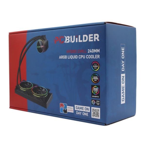 GUNMANSA PCBuilder Hydro Chill 240MM AIO Liquid CPU Cooler ARGB