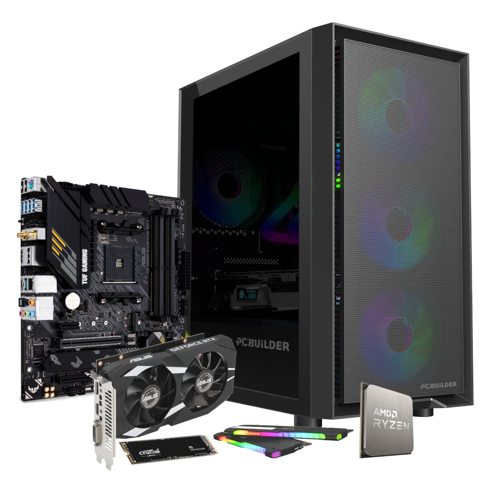 GUNMANSA PCBuilder Ryzen 5 5500 SCOUT Windows 11 Gaming PC