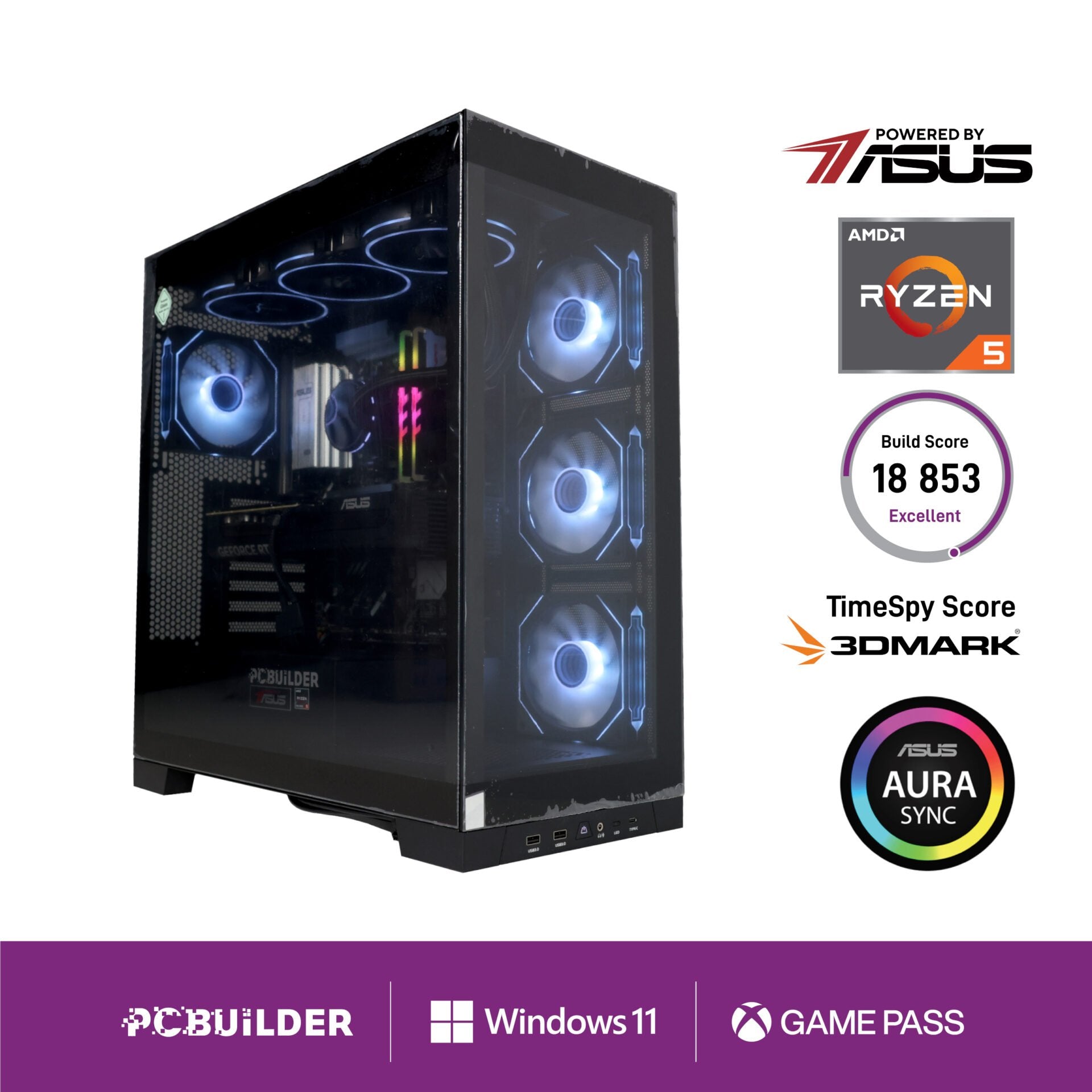 GUNMANSA PCBuilder Ryzen 5 7600 MAVERICK Windows 11 Gaming PC