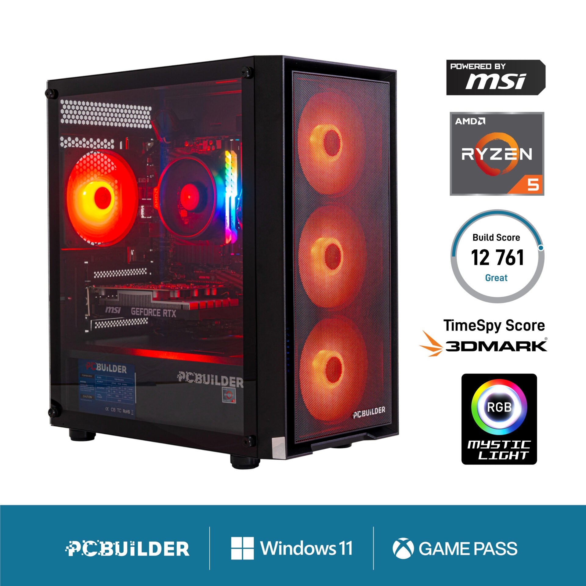 GUNMANSA PCBuilder Ryzen 5 8400F RECON Windows 11 Gaming PC
