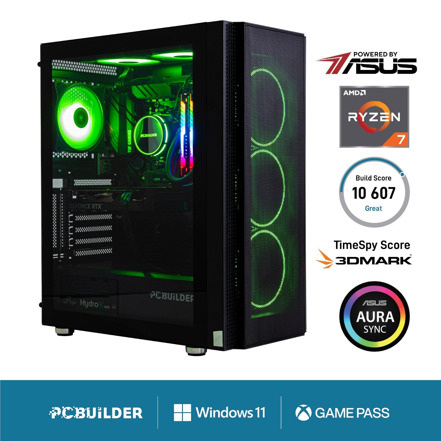 GUNMANSA PCBuilder Ryzen 7 5700X3D COMMANDER Windows 11 Gaming PC