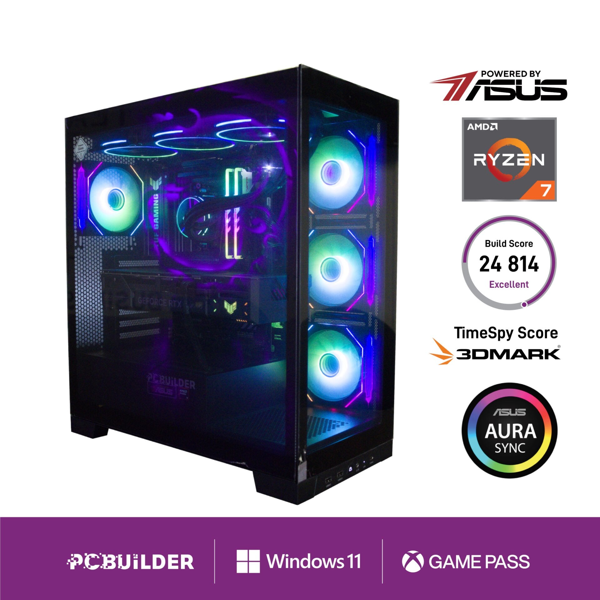 GUNMANSA PCBuilder Ryzen 7 9700X VALOUR Windows 11 Gaming PC