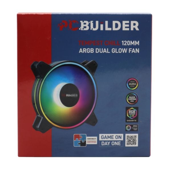 GUNMANSA PCBuilder Tempest Chill 120MM ARGB Dual Glow Fan