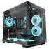 GUNMANSA PCCOOLER CPS C3T500 ARGB BK PC Case, Dual-Chamber Mid-Tower ATX Case, Desktop Computer Case w/ 6 ARGB Fans Pre-installed w/ Fan Hub, Column-Free Design, Tempered Glass, USB 3.1 Gen 2 Type-C, Black