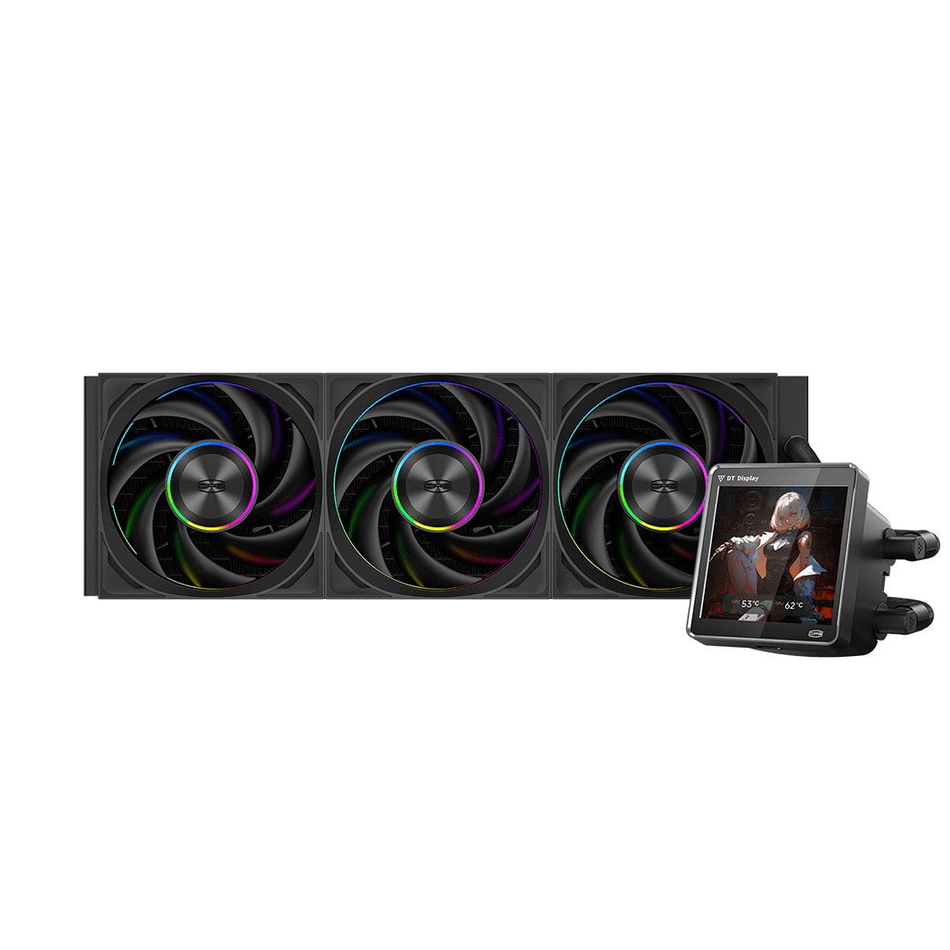 GUNMANSA PCCooler CPS DT360 ARGB DISPLAY BK Integrated Water Cooling with 3.4 Inch IPS Display
