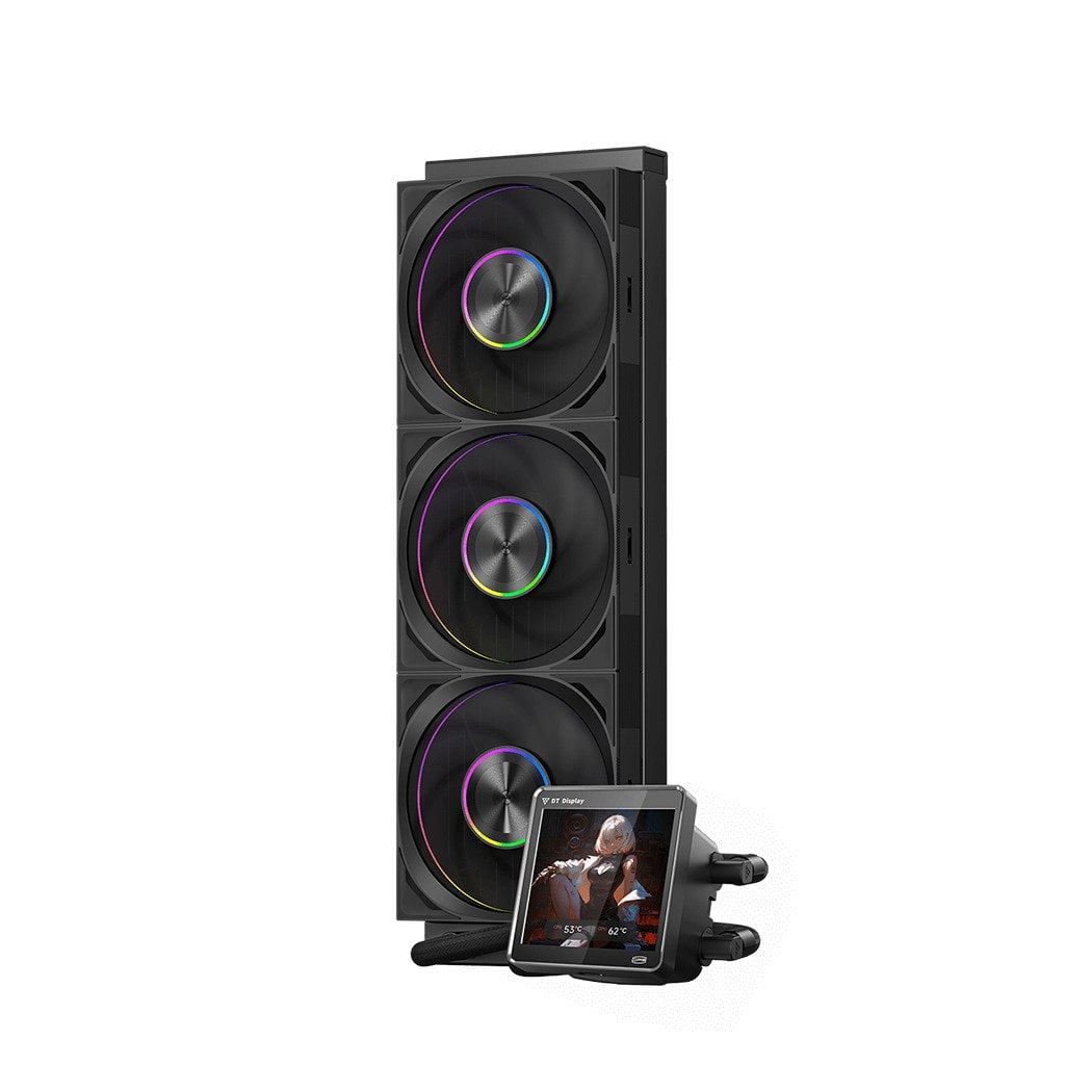 GUNMANSA PCCooler CPS DT360 ARGB DISPLAY BK Integrated Water Cooling with 3.4 Inch IPS Display