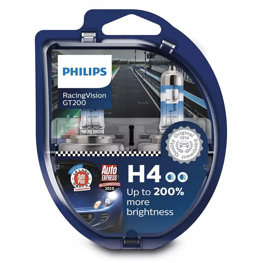 GUNMANSA Philips H4 Racing Vision GT200 (55W) Bulb Set
