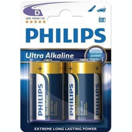 GUNMANSA Philips Ultra Alkaline Battery LR20E2B 2 x Type D
