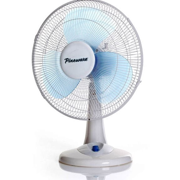 GUNMANSA Pineware 40cm White Plastic Desktop Fan