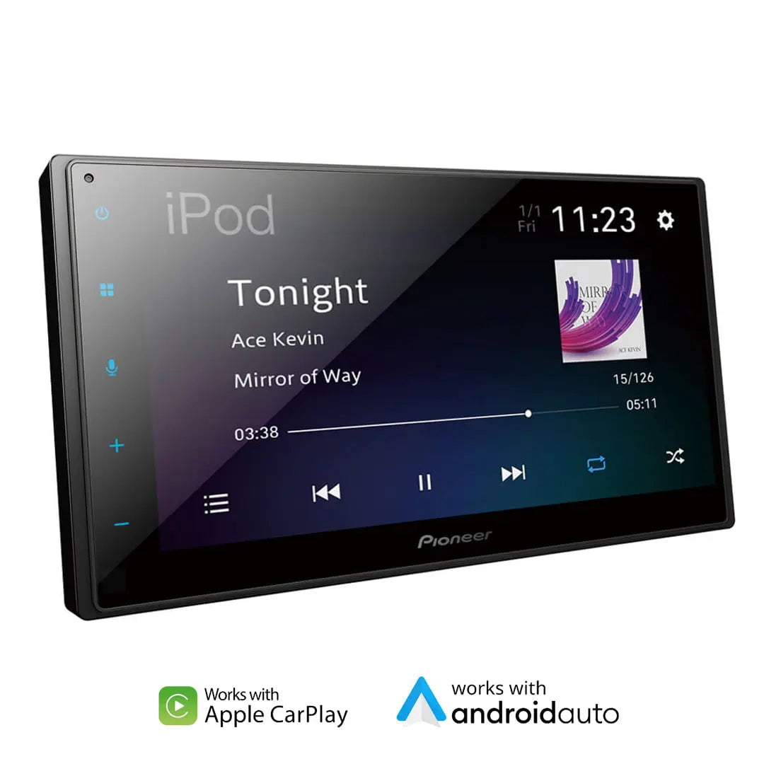 GUNMANSA Pioneer DMH-A4450BT 6.8″ AV Receiver with Apple CarPlay, Android Auto and Mirroring for Android