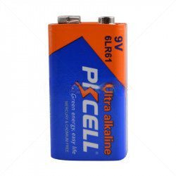 GUNMANSA PKCell Battery 9V Alkaline 48mm x 26mm x 17mm Each Part No: BA21