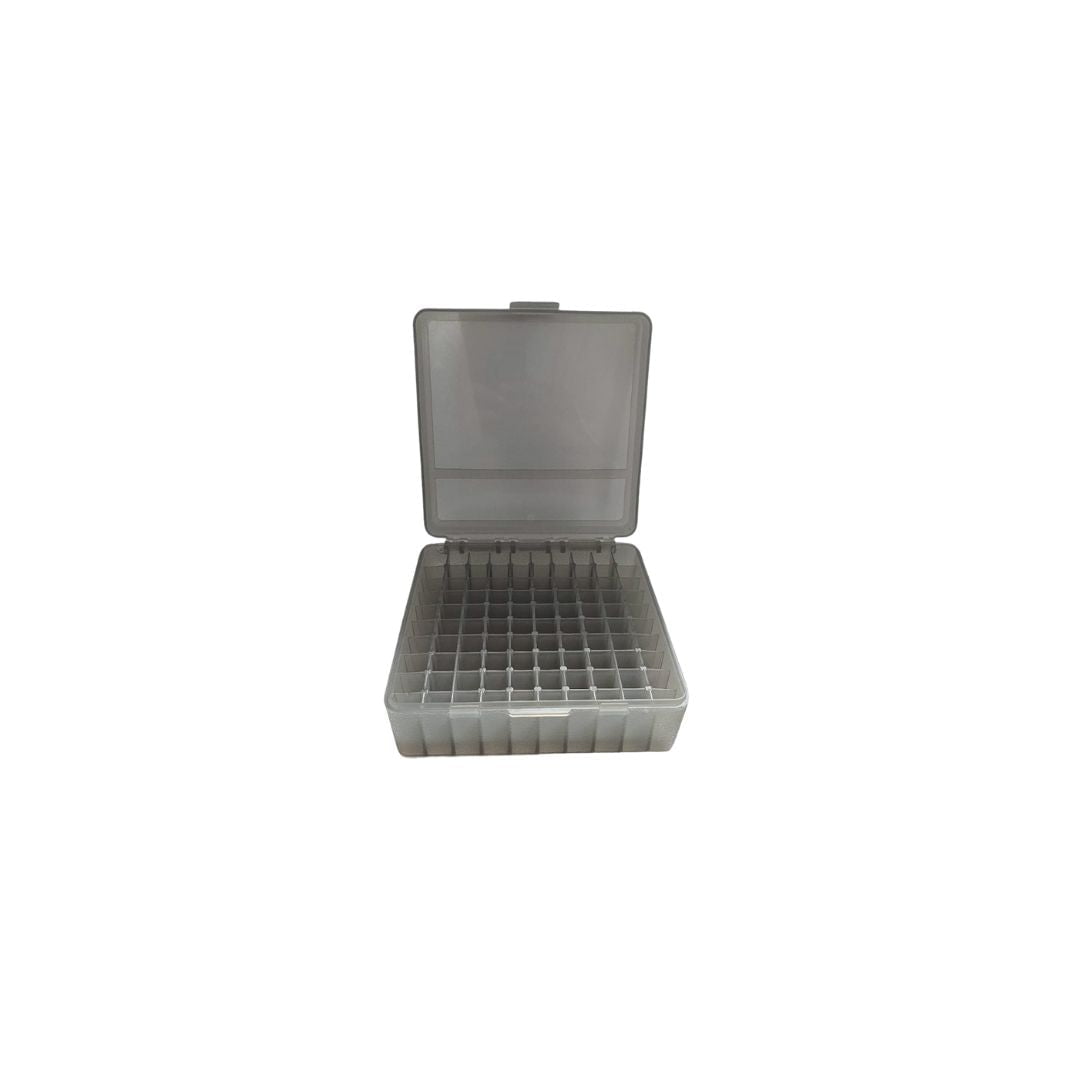 GUNMANSA Plastic Ammo Case Large Grey 100-Piece