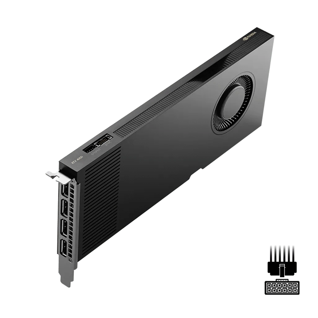 GUNMANSA PNY RTX 4000 Ada, RTX A4000, 20 GB, GDDR6, 160 bit, PCI Express x16 4.0, 1 fan(s)