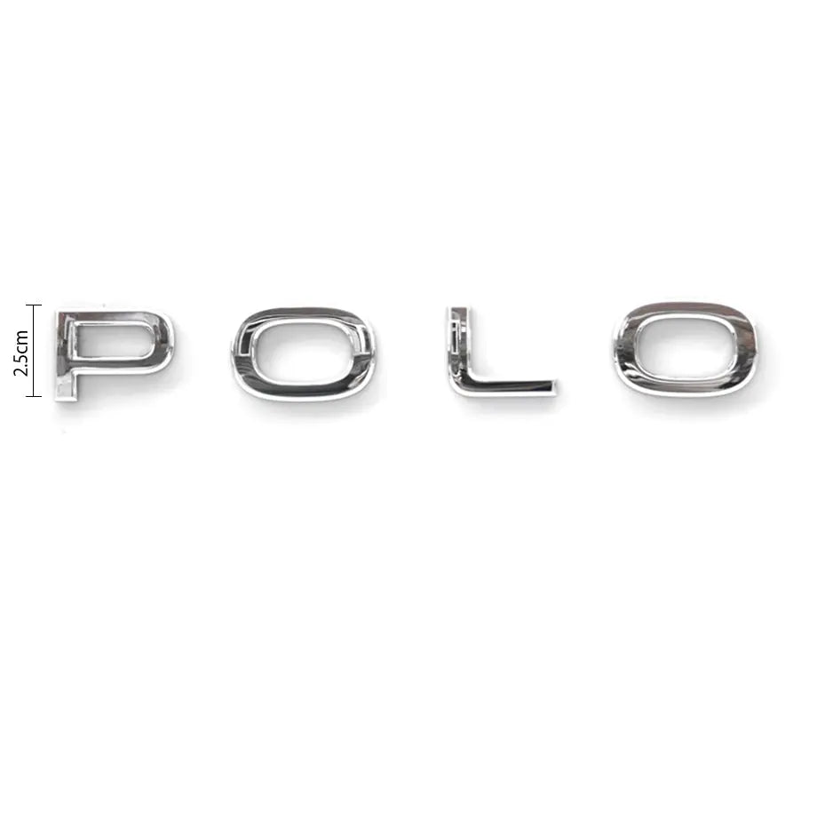 GUNMANSA Polo Chrome Lettering Badge - Polo 8 Style
