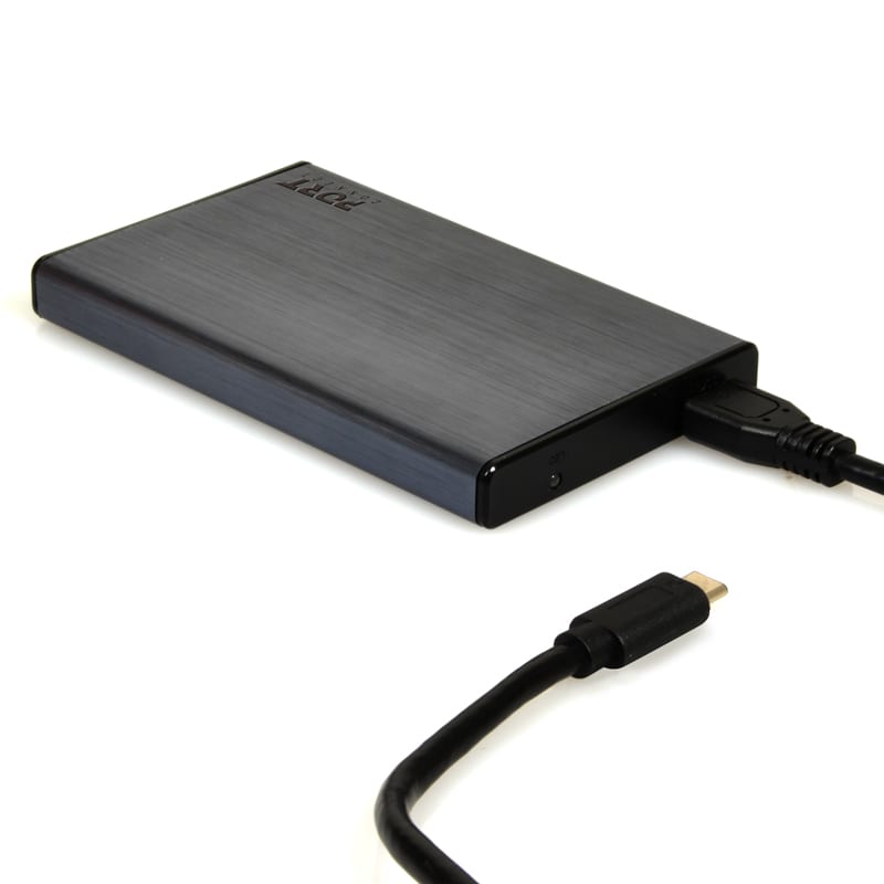 GUNMANSA Port Connect 2.5" USB-C External HDD Enclosure Black