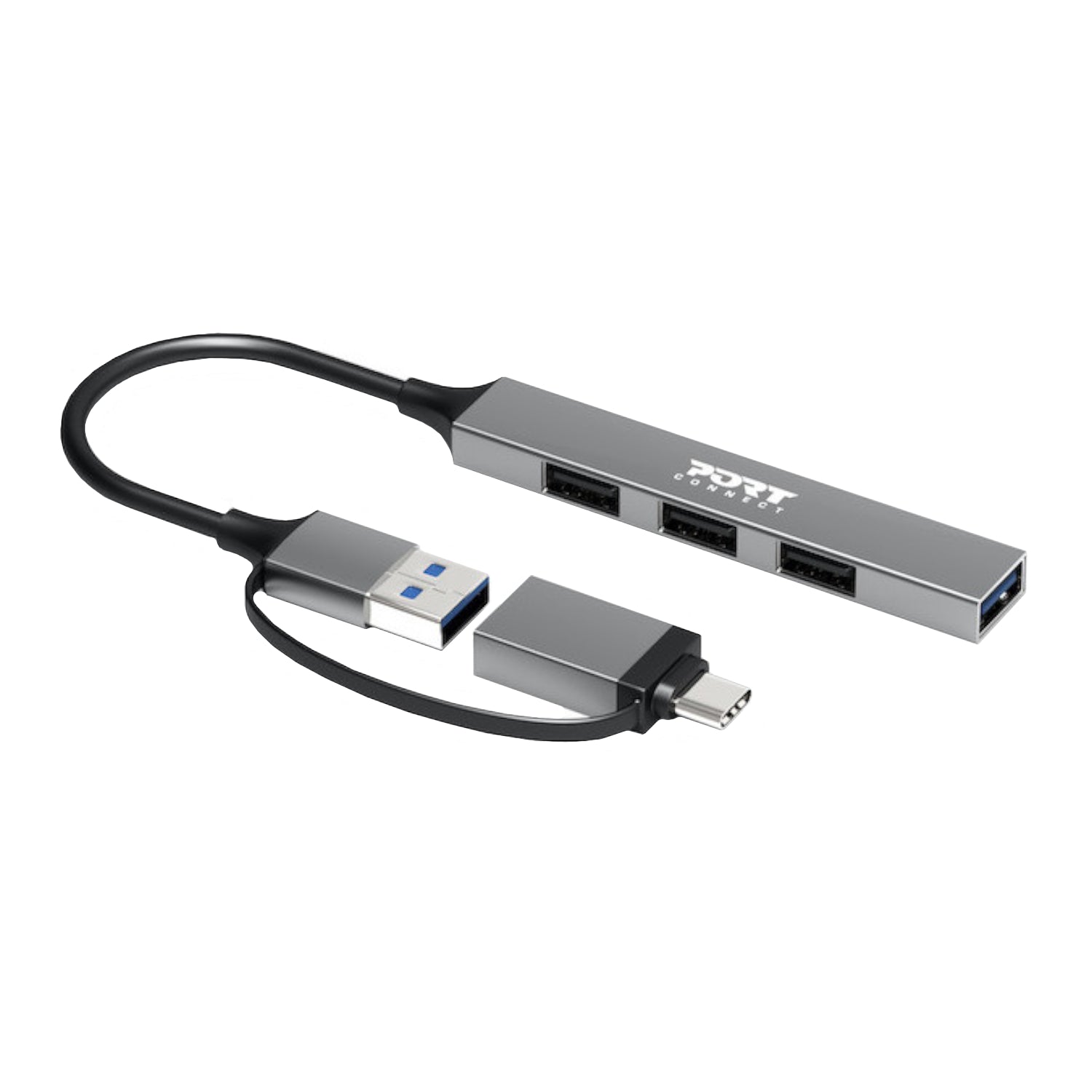 GUNMANSA Port Connect USB Type-C to 4-port USB-A 3.0/2.0 Hub