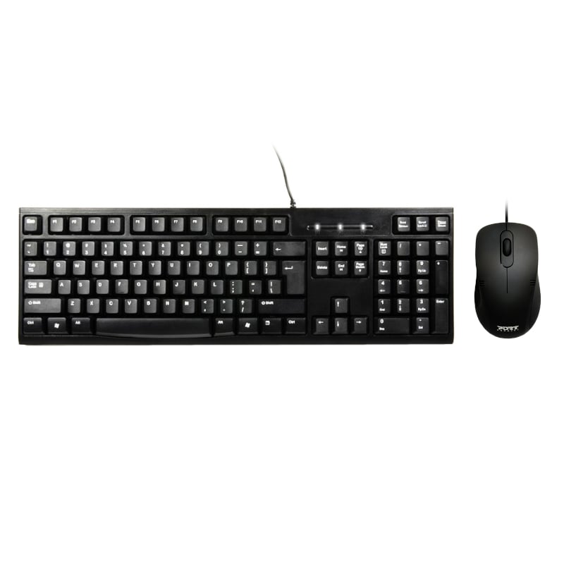 GUNMANSA Port Design COMBO Wired Mouse + Keyboard - Black