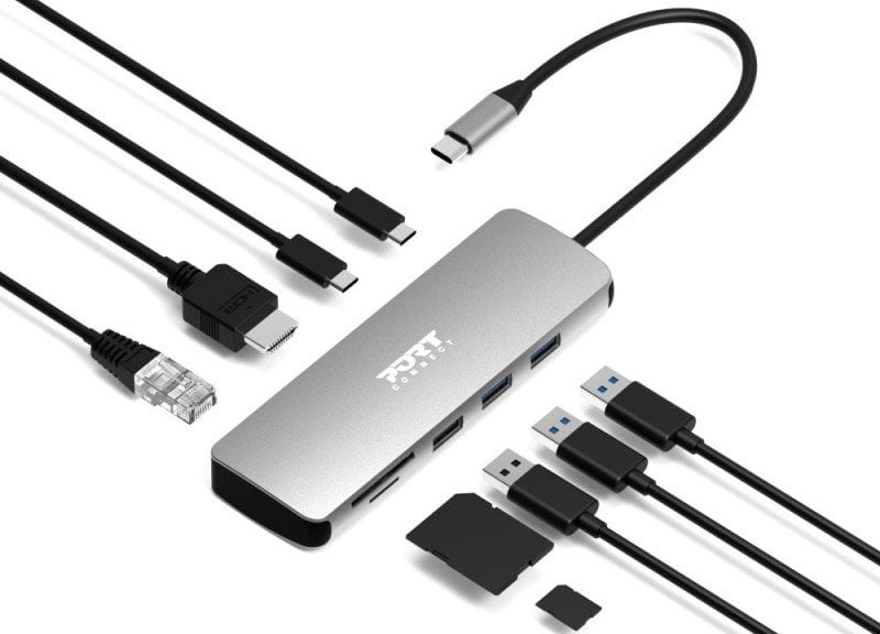 GUNMANSA Port USB C Mobile Docking Station 9 Peripheral Ports