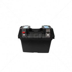 GUNMANSA Portable Battery Box 1 - 2x12VDC Power Sockets 2x5V USB LED Voltmeter Part No: PS85-1