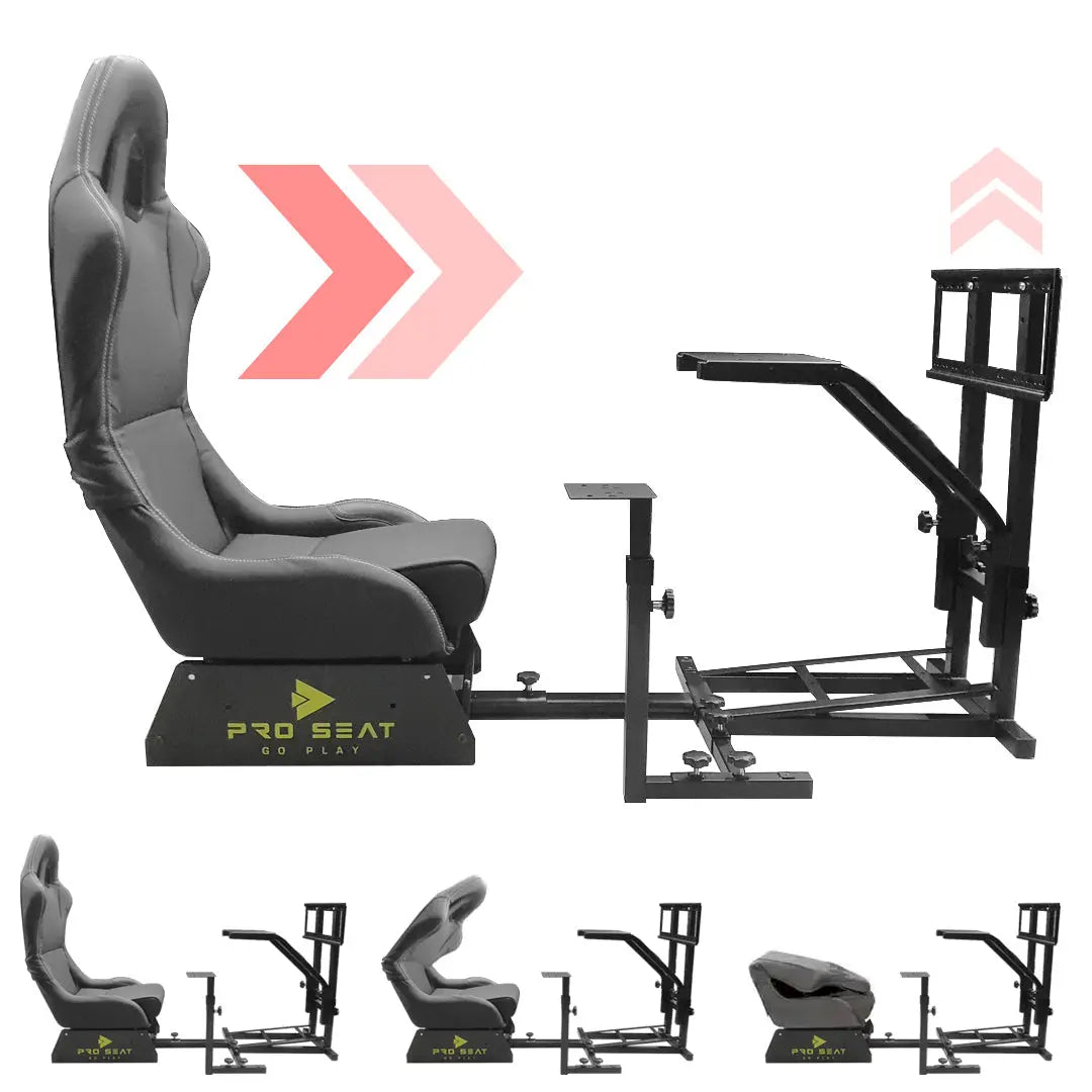GUNMANSA Pro Seat - Racing Simulator Gaming Seat With TV Stand