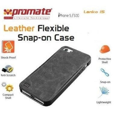 GUNMANSA Promate Black Lanko iPhone 5 Hand-Crafted Leather Case