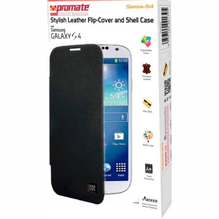 GUNMANSA Promate Black Sansa Samsung Galaxy S4 Shell Case