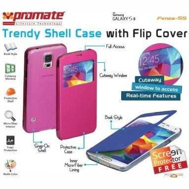 GUNMANSA Promate Fenes S5 Bookcover with window Colour:Pink