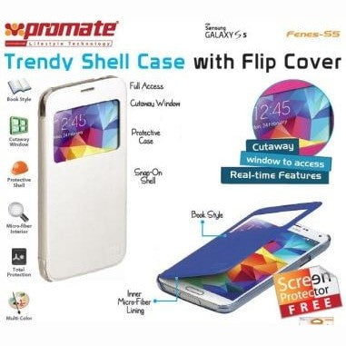 GUNMANSA Promate Fenes S5 Bookcover with window Colour:White
