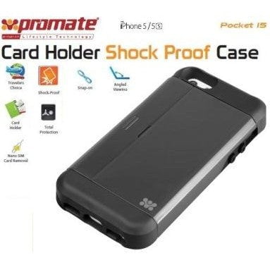 GUNMANSA Promate Grey Pocket iPhone 5 Shock Proof rubberized case
