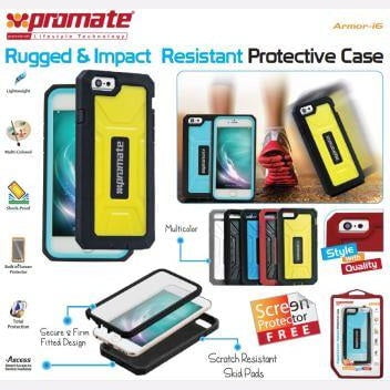 GUNMANSA Promate Maroon  Armor-i6 Protective Case